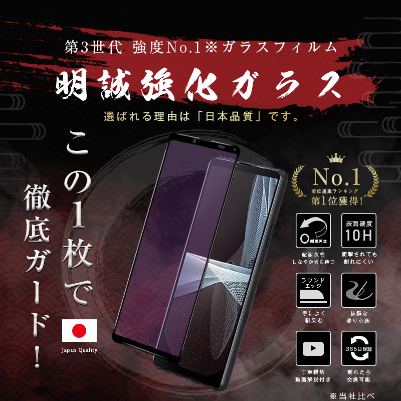 ヤマダモール | 【2枚セット】Xperia 10 III SOG04 強化ガラスフィルム
