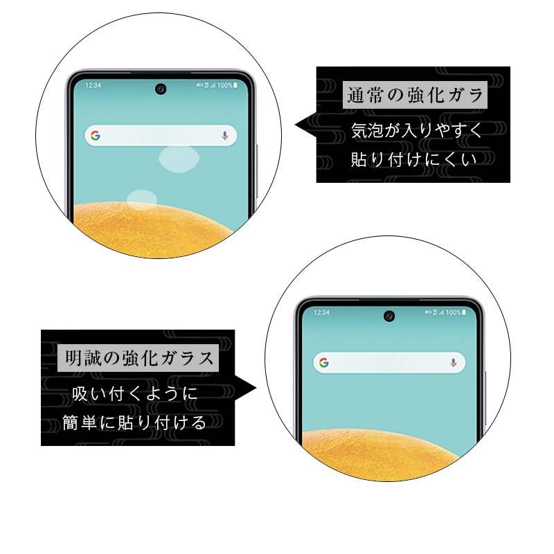 明誠 【2枚セット】Galaxy A52 5G SC-53B docomo 強化ガラス保護