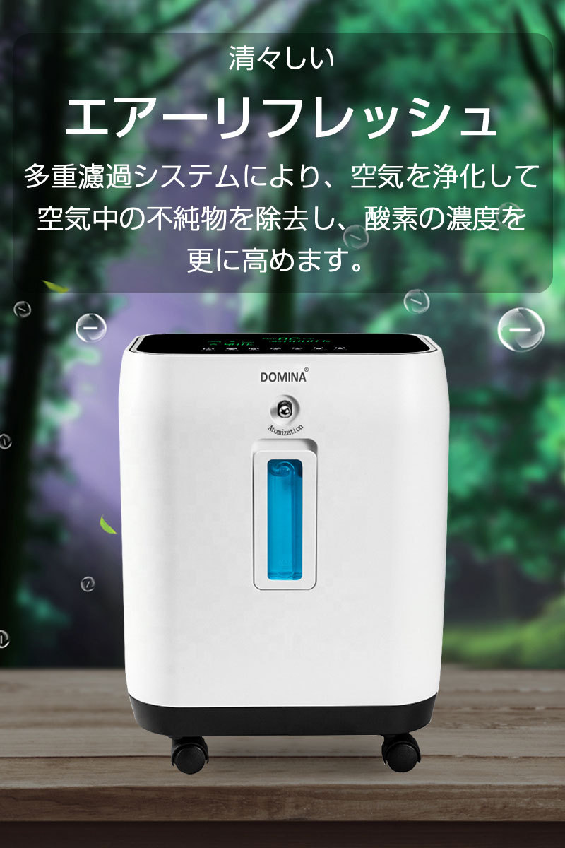 酸素濃縮器 酸素発生器 家庭用 10L大流量 調節可 90％高濃度 酸素吸入