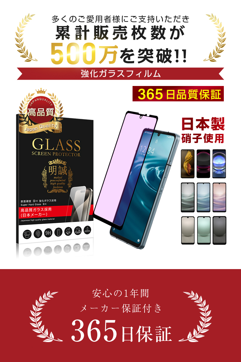 明誠 【2枚セット】AQUOS sense6 SH-54B / SHG05 / SH-M19 / sense6s
