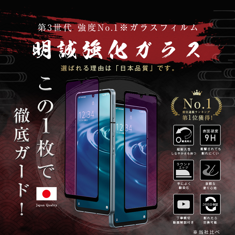 明誠 【2枚セット】AQUOS sense6 SH-54B / SHG05 / SH-M19 / sense6s