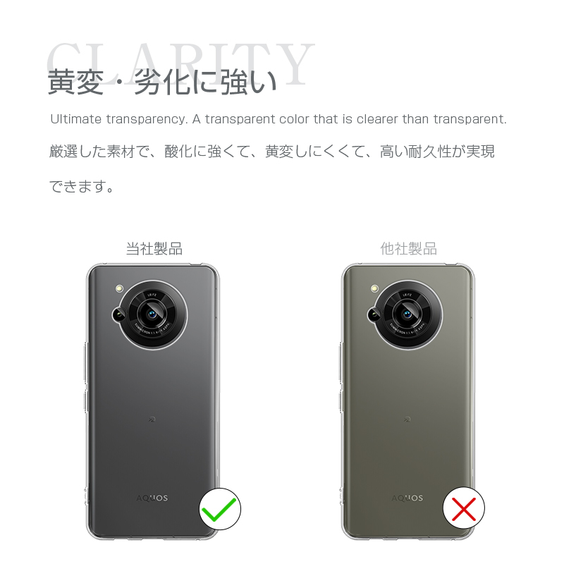明誠 AQUOS R7 SH-52C / A202SH スマホケース TPU スマホカバー 携帯