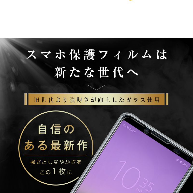 【2枚セット】Xperia 10 IV SO-52C/SOG07/A202SO ブルーライトカット 強化ガラス保護フィルム 3D 液晶画面保護ガラスシート Xperia 10 III スクリーンフィルム | 明誠 | 06