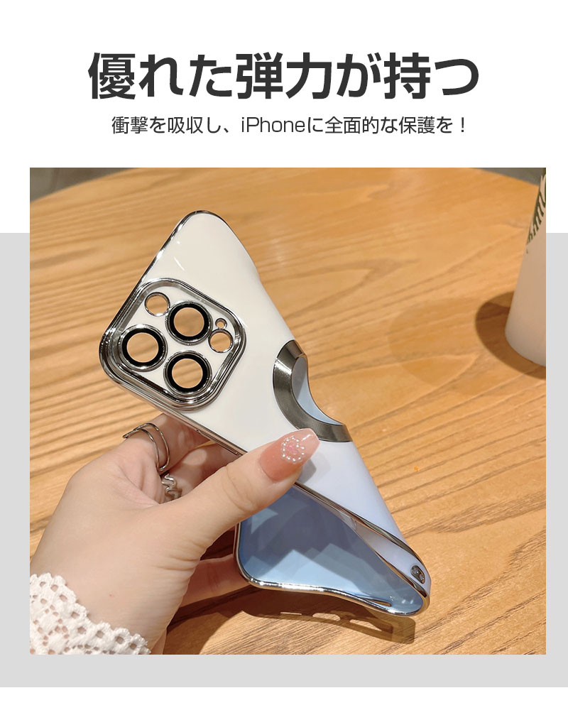 iPhone 14/14 Pro/14 Plus/14 Pro Max ケース TPU メッキ加工 iPhone 13/13 Pro/13 Pro Max ソフトケース カメラ保護 レンズカバー ワイヤレス充電対応 送料無料｜meiseishop｜04