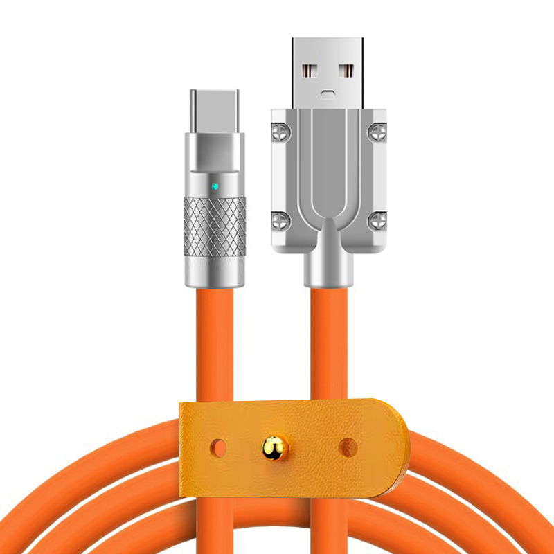 USB Type-Cケーブル ケーブル USB Type-C 亜鉛合金プラグ ケーブル 急速充電ケーブル 結束バンド付き シリコンケーブル 太い 1メートル iPhone15非対応