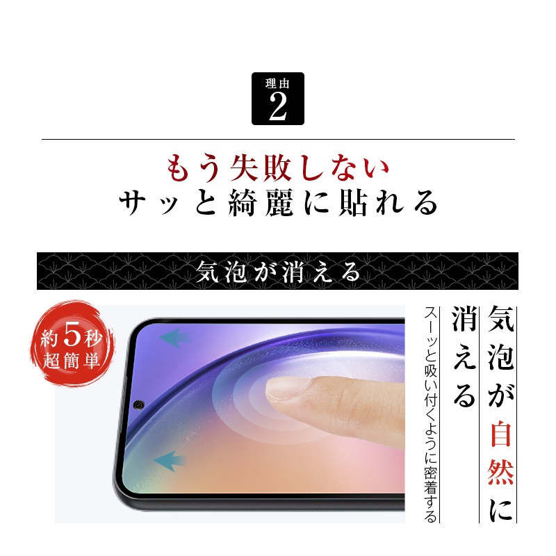 明誠 【2枚セット】Galaxy A54 5G SC-53D/SCG21 強化ガラスフィルム 3D