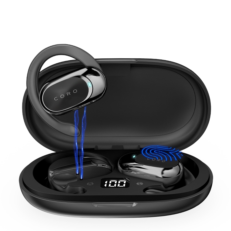 空気伝導ワイヤレスイヤホン Bluetooth5.3 耳を塞がない 耳掛け 防水防