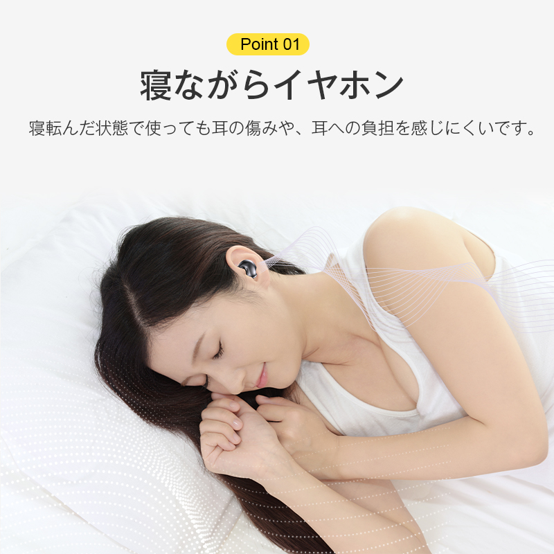 【昼夜兼用イヤホン】 寝ホン 睡眠用 イヤホン 寝返り痛くない ワイヤレス Bluetooth6.1 睡眠遮音 寝ながらイヤホン 軽量 超小型 【PL保険加入済み製品・安心】 関連画像4