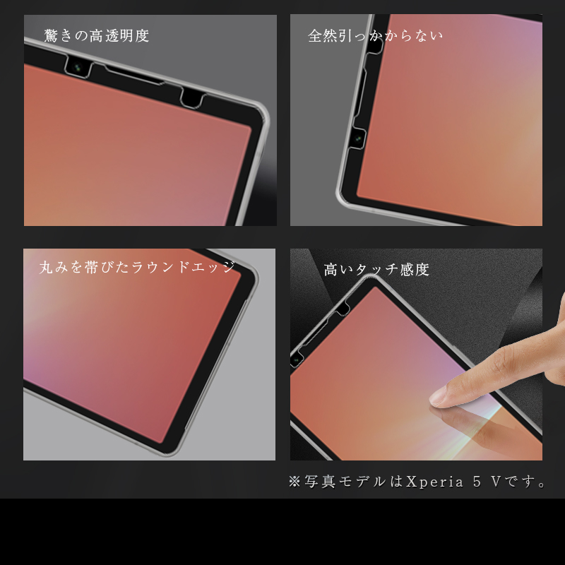 明誠 【2枚セット】Xperia 5 V SOG12 SO-53D XQ-DE44 強化ガラス