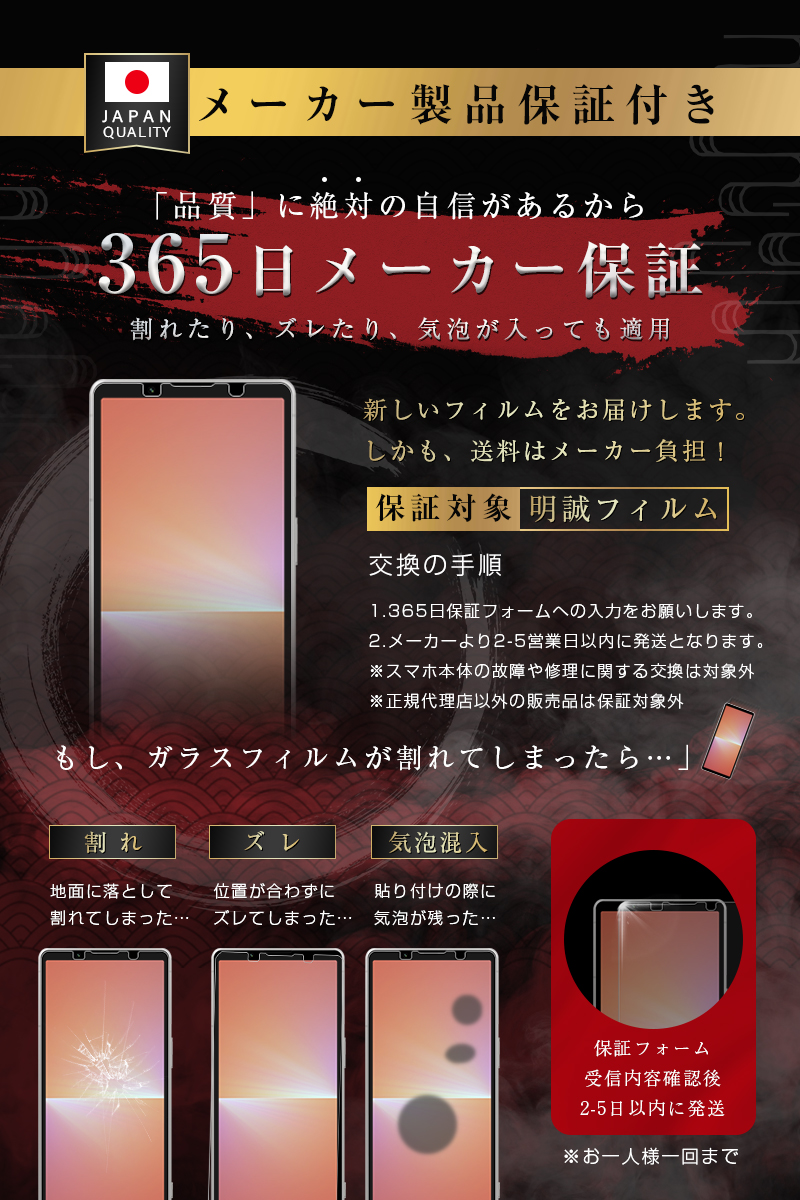 明誠 【2枚セット】Xperia 5 V SOG12 SO-53D XQ-DE44 強化ガラス