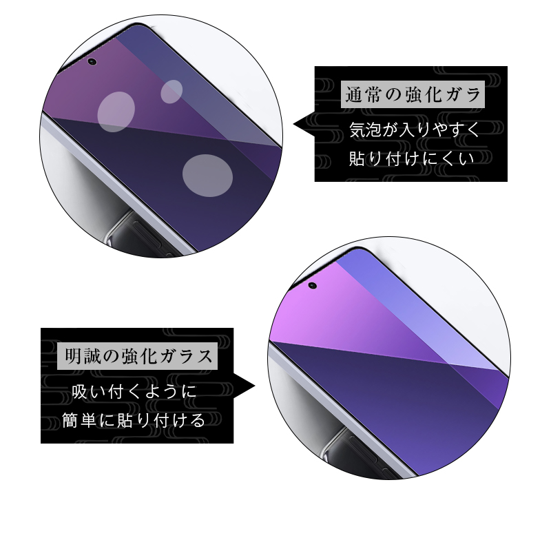 明誠 【2枚セット】Redmi Note 13 Pro 5G XIG05 強化ガラスフィルム