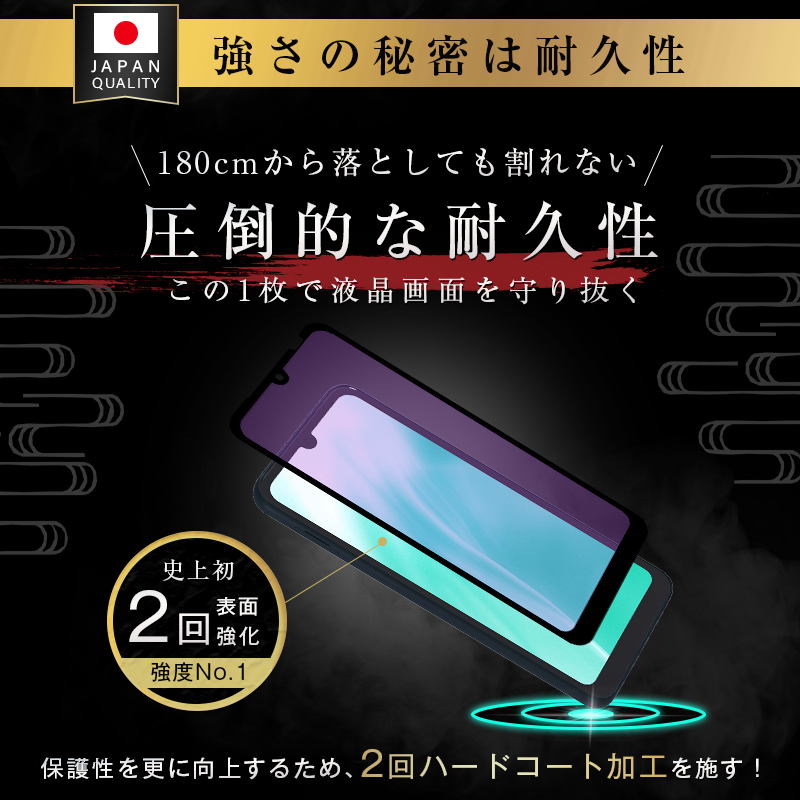 明誠 【2枚セット】arrows We2 ブルーライトカット 強化ガラスフィルム