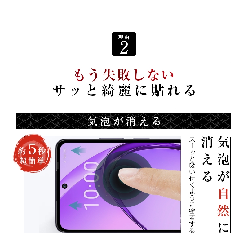 明誠 【2枚セット】OPPO A3 5G ブルーライトカット仕様 強化ガラス