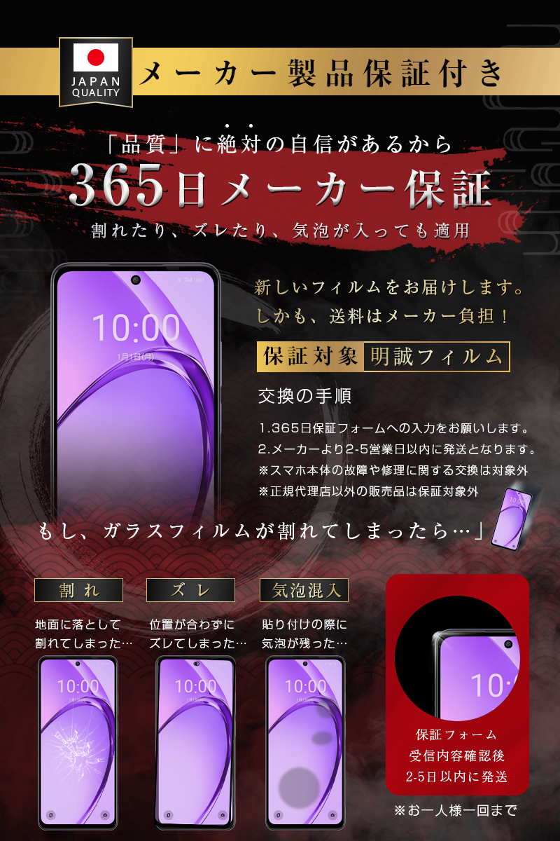 明誠 【2枚セット】OPPO A3 5G ブルーライトカット仕様 強化ガラス