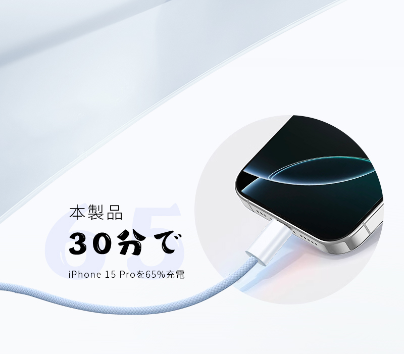 【2026最新】Type-C to Type-Cケーブル 長1m/1.5m/2m/3m PD60W急速充電 5Gbps 高速データ転送 USB3.0規格 ナイロン編 iPhone17充電【PL保険加入済み製品・安心】 関連画像5