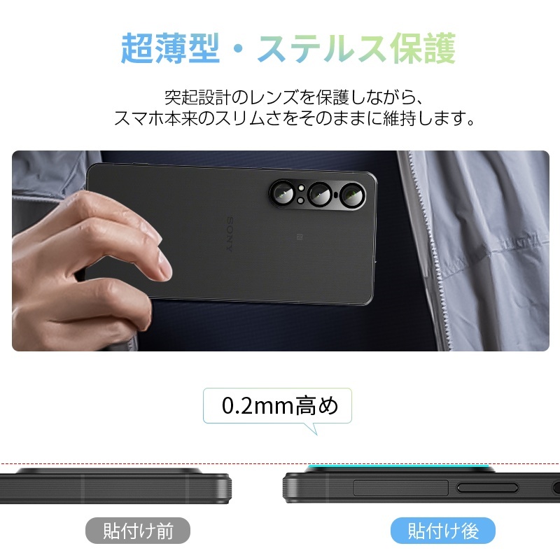 明誠 Xperia 1 VII カメラ保護フィルム SO-51F docomo レンズ保護