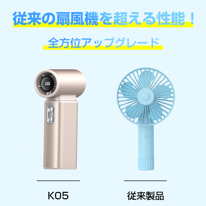 明誠 卓上扇風機 ハンディファン ハンディ扇風機 手持ち扇風機