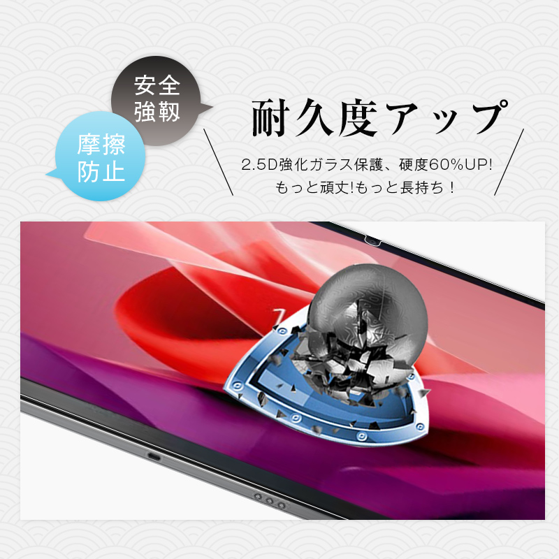 明誠 Lenovo Tab P12（ZACH0078JP / ZACH0002JP) 強化ガラス保護