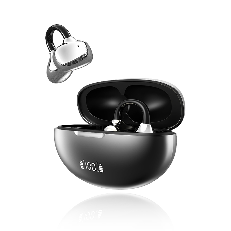 明誠 Bluetooth6.1 空気伝導イヤホン 耳を塞がない イヤーカフ型