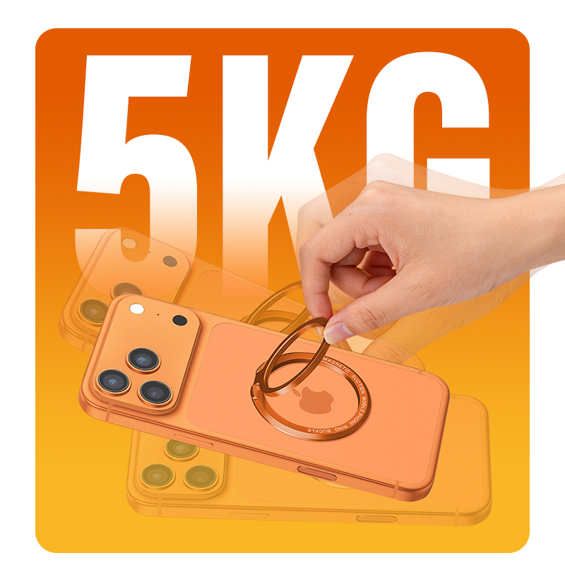 明誠 リングスタンド スマホスタンド マグネット式 360度回転 180度