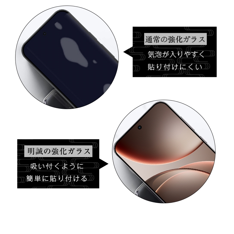 おしん　FAW PLUS Reflection mat 二枚 for AQUOS 高透明 画面保護強化ガラス カドピタ