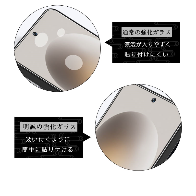 明誠 【2枚セット】Natural AI Phone BGX5 Softbank 強化ガラス