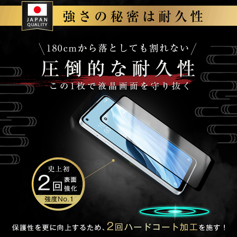 【2枚セット】OPPO Reno9 A / Reno7 A / Reno5 A 強化ガラスフィルム A54 5G 3D全面保護 A55s 5G スクリーン保護シート 0.3mm 傷防止 超薄型 表面硬度9H｜meiseishop｜18