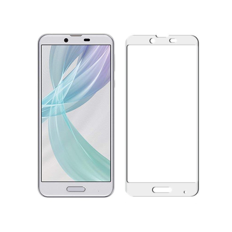 【2枚セット】Android One X4 3D全面保護ガラスフィルム AQUOS Sense Plus SH-m07 曲面 強化ガラス保護フィルム Android One X4 剛柔ガラス ソフトフレーム｜meiseishop｜02