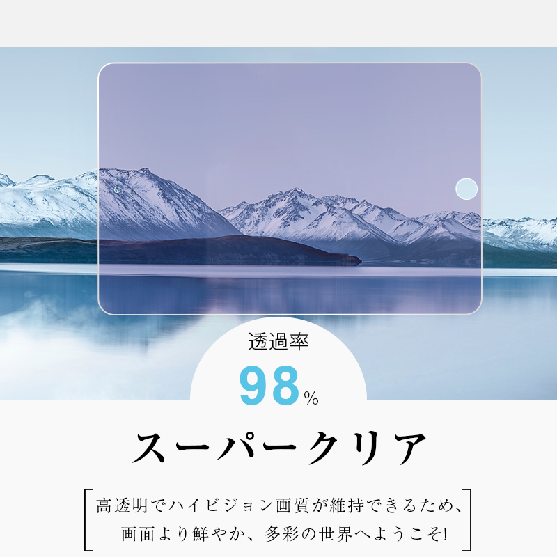 明誠 iPad mini 第5世代 ブルーライトカット 強化ガラスフィルム iPad