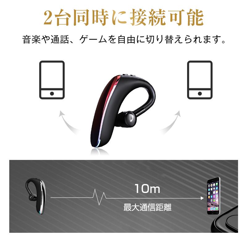 ワイヤレスイヤホン ブルートゥースイヤホン5.2 左右耳通用 Bluetooth 5.2耳掛け型最高音質 日本語音声 180度回転 超長待機 ヘッドセット 片耳｜meiseishop｜16