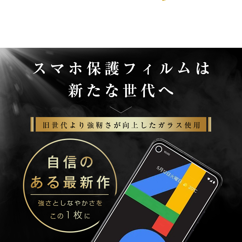 明誠 【2枚セット】Google Pixel 4a softbank 強化ガラス保護フィルム