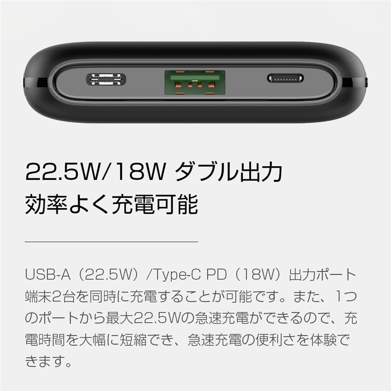 モバイルバッテリー 15000ｍAｈ 大容量 PD急速充電 QC4.0 Type-C出