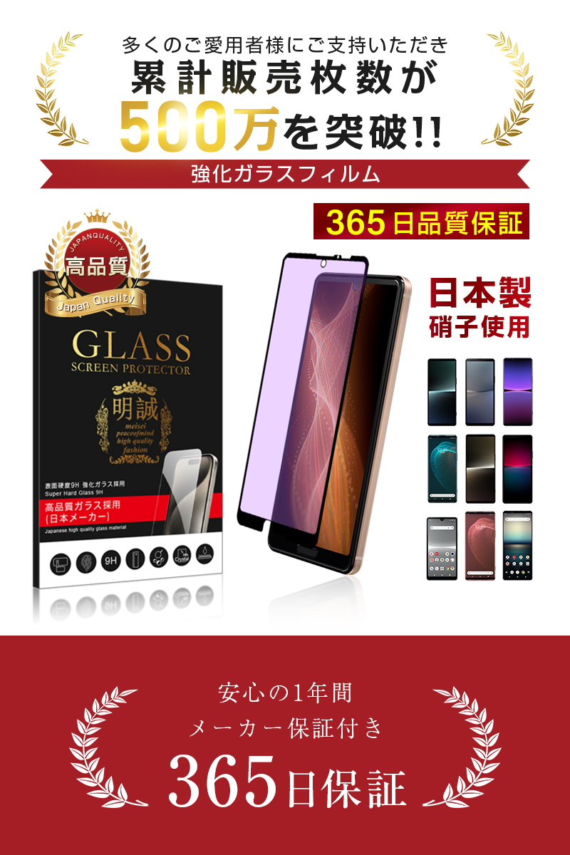 ヤマダモール | 【2枚セット】AQUOS Sense5Gブルーライトカット 強力