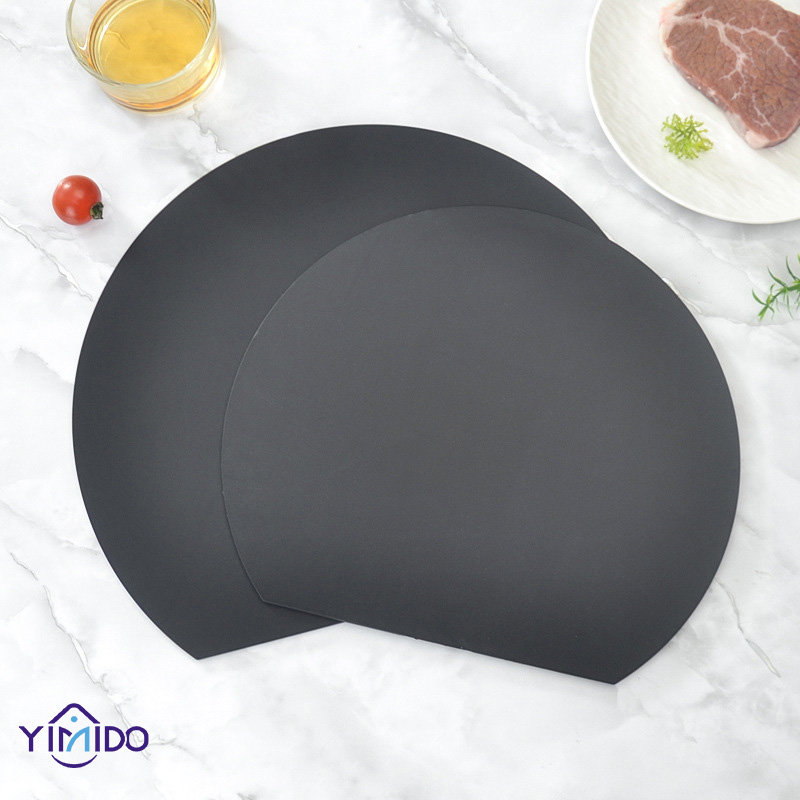 YiMiDOまな板 かまぼこ型 食洗機対応 ゴム 丸いまな板 エラストマー