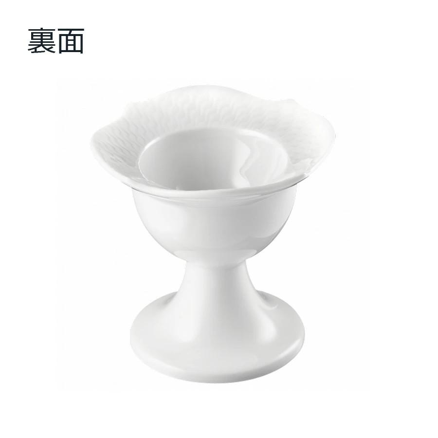 マイセン エッグスタンド 径約7.5cm 高さ約7.5cm 「波の戯れ ホワイト