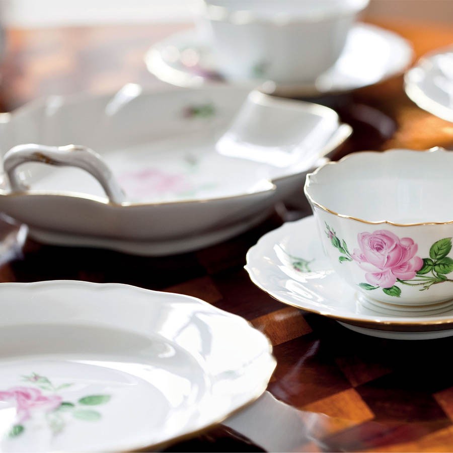 マイセン 小物入れ ボックス 約6.5×8.5cm 「マイセンのバラ (ピンク