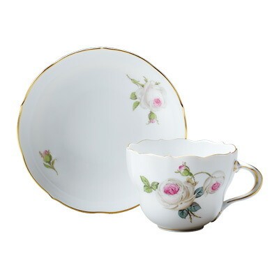 マイセン ティーカップ＆ソーサー 容量約220ml 「ホワイトローズ