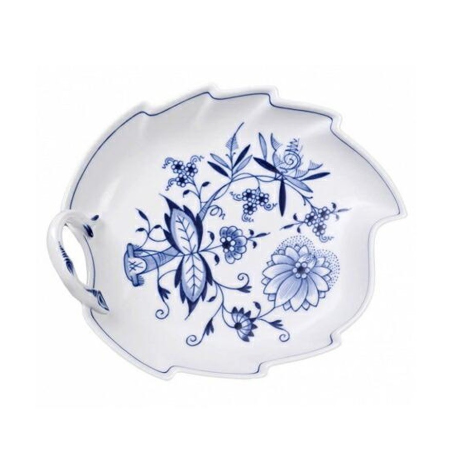 マイセン お皿 約19×17cm リーフプレート 「ブルーオニオン