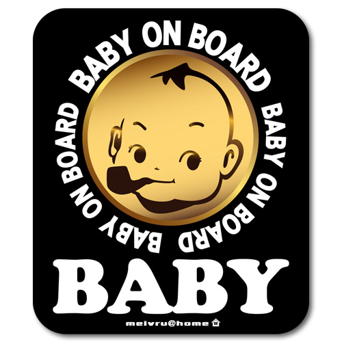 ベビーインカー ステッカー  赤ちゃんが乗ってます BABY IN CAR babyincar （ステッカータイプ/カフェ）｜meivrushop｜02