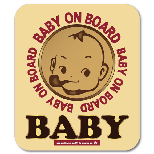 ベビーインカー ステッカー  赤ちゃんが乗ってます BABY IN CAR babyincar （ステッカータイプ/カフェ）｜meivrushop｜03