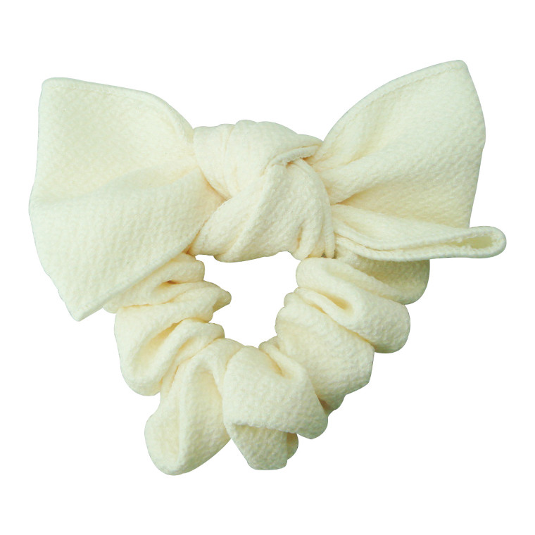 シュシュ モノカラーリボンシュシュ 無地 りぼん シンプル 白