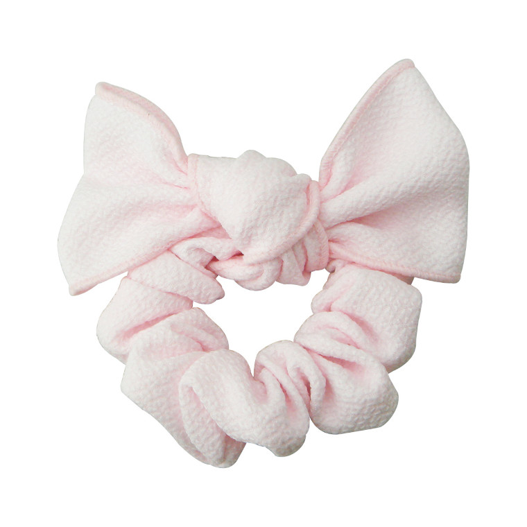 シュシュ モノカラーリボンシュシュ 無地 りぼん シンプル 白