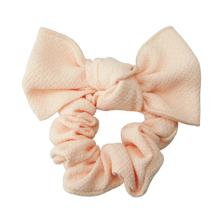 シュシュ モノカラーリボンシュシュ 無地 りぼん シンプル 白