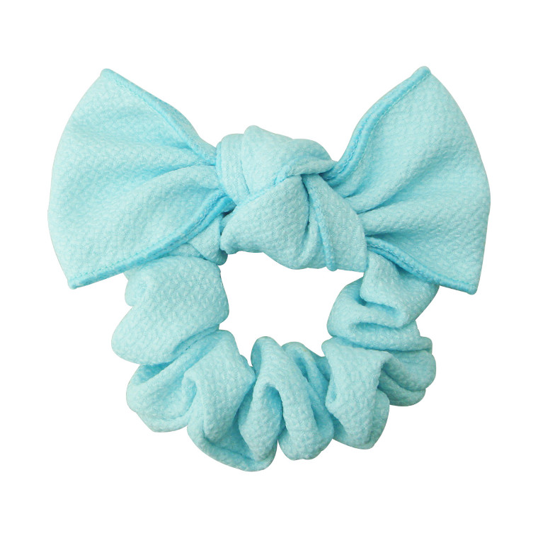 シュシュ モノカラーリボンシュシュ 無地 りぼん シンプル 白