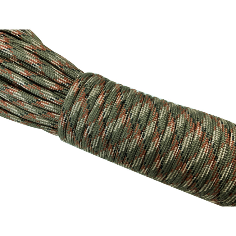 ロープ パラコード 1m単位の販売 全18色 7芯 同色4m毎にアルミ自在金具