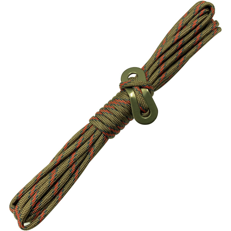 ロープ ガイロープ 限定カラー 径4mm 長さ4m 1本 耐荷重250kg パラコード 7芯 渋色アルミ自在金具 テントロープ タープロープ ガイライン | ブランド登録なし | 03