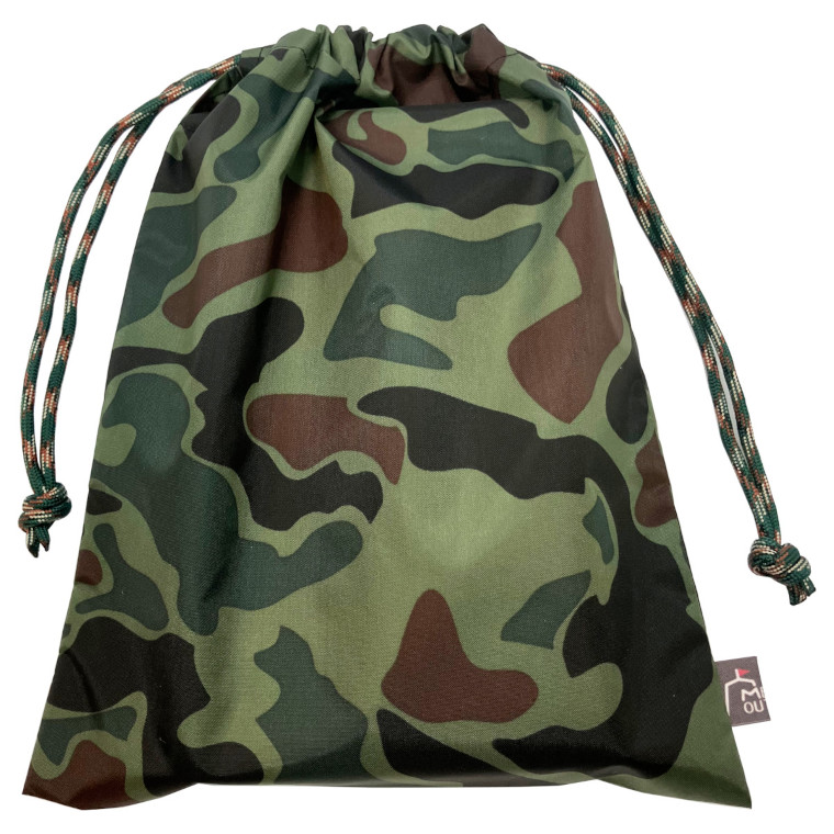 収納ポーチ カモフラ 撥水 収納袋 巾着袋 迷彩柄 : メロウストア