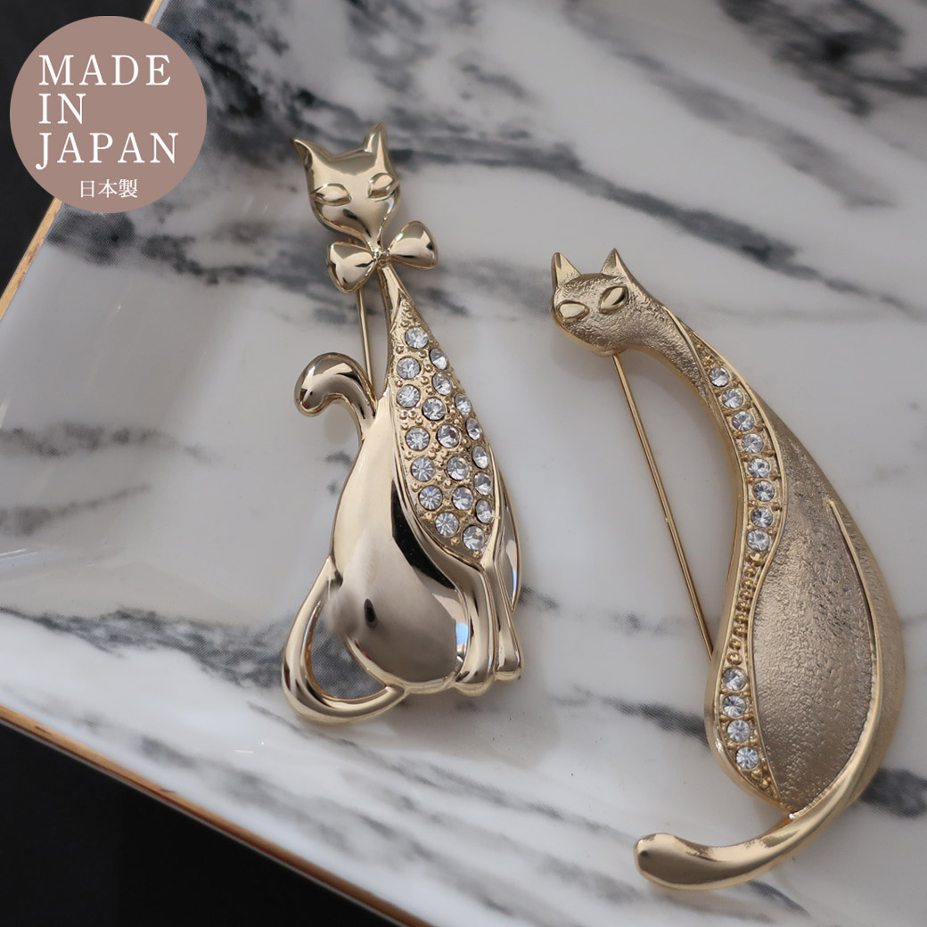 Melody Accessory（メロディーアクセサリー） ブローチ 猫 モチーフ 