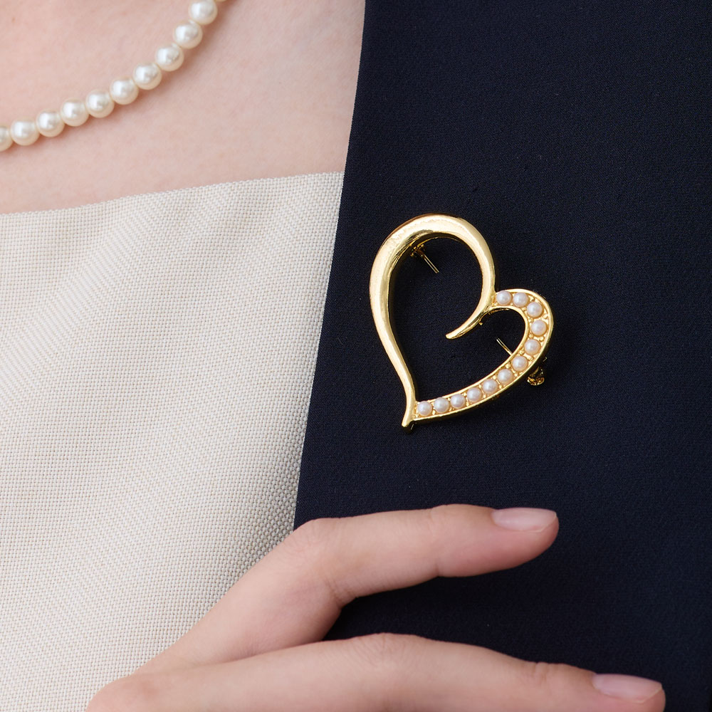 Melody Accessory（メロディーアクセサリー） ブローチ ハート 日本製