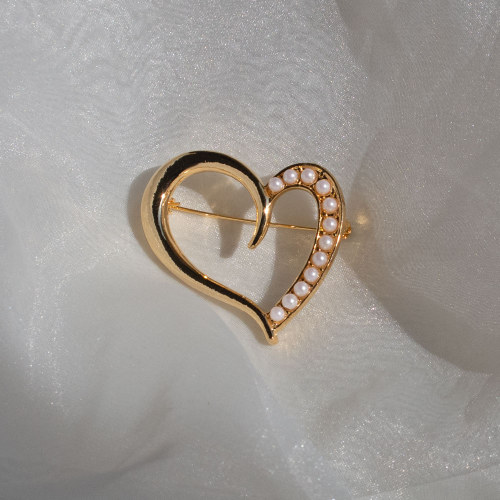 Melody Accessory（メロディーアクセサリー） ブローチ ハート 日本製